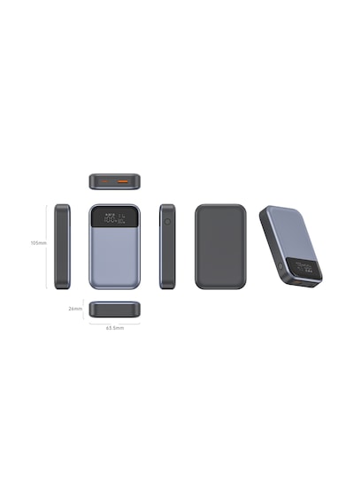 Nettech Nt-pw36 Pd 30w+ 33w 15w 10000 Mah Taşınabilir Powerbank Gri Gri