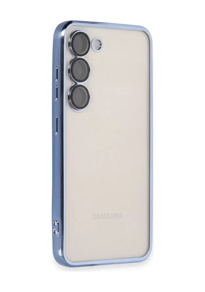 Newface Samsung Galaxy S23 Kılıf Razer Lensli Silikon - Açık Mavi