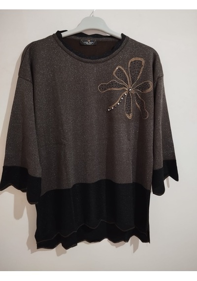 Anne Moda Ankara Üstün Kalite, Kaşmir-pamuk-viskoz Karışımlı Şık Kazak/bluz Koyu Kahverengi Anne Moda Ankara Üstün Kalite, Kaşmir-pamuk-viskoz Karışımlı Şık Kazak/bluz Koyu Kahverengi