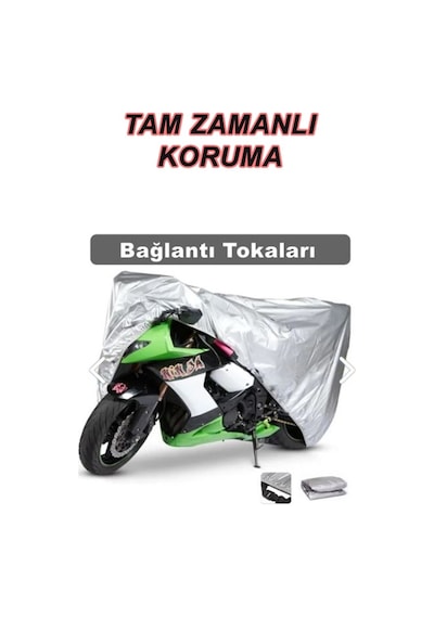 Kanuni Trex 150 Arka Çanta Uyumlu Motor Branda Örtü Miflonlu Premium 4 Mevsim Koruma Gri