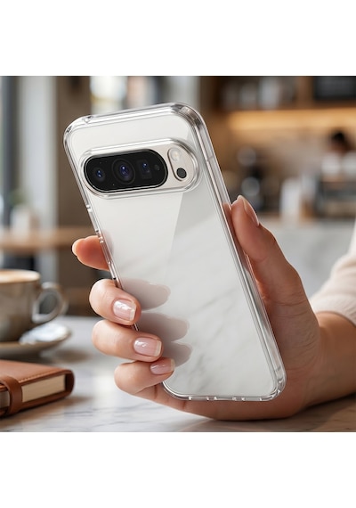 Caseonn Google Pixel 10 Pro Xl Kılıf Transparan Silikon Koruma Şeffaf