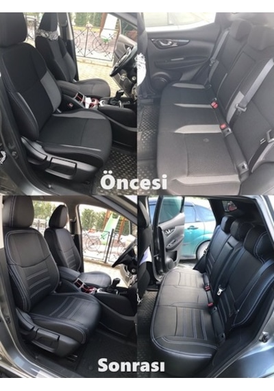 Nissan Qashqai Araca Özel Deri Oto Koltuk Kılıfı (527906364)