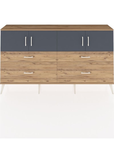 Arges Konsol 2 Raflı 4 Çekmeceli 4 Kapaklı 176x30x99 Çam-antrasit Çam-antrasit/çam Arges Konsol 2 Raflı 4 Çekmeceli 4 Kapaklı 176x30x99 Çam-antrasit Çam-antrasit/çam