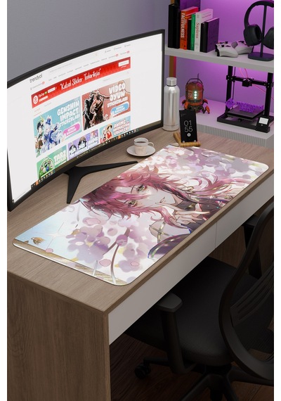 Heizou Genshin Impact Anime Oyuncu V2 - 90x40 Xxl Gaming Mouse Pad Fare Altlığı