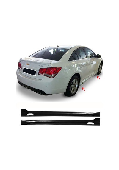 Chevrolet Cruze Rieger Yan Marşpiyel Seti Plastik 2 Adet Mat Siyah 2009 2010 2011 2012 2013 2014 Karlık+ek+bodykit