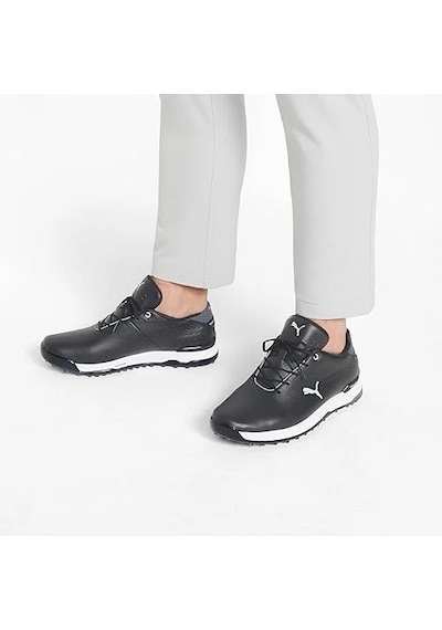 Puma Proadapt Alphacat Leather Erkek Deri Golf Ayakkabısı Gümüş - Siyah