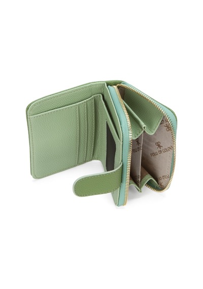 Adelina Bags Kadın Yumuşak Dokulu Küçük Cüzdan Mint Yeşil
