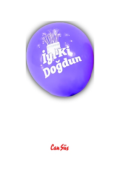 İyi Ki Doğdun Baskılı Balon 5'li İyi Ki Doğdun