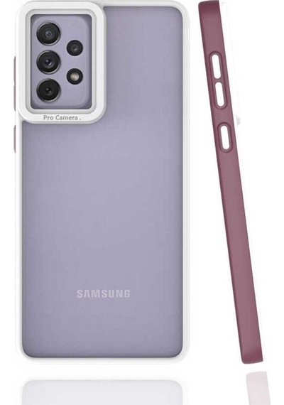 Samsung Uyumlu Galaxy A73 Kılıf Zore Mima Kapak Mürdüm