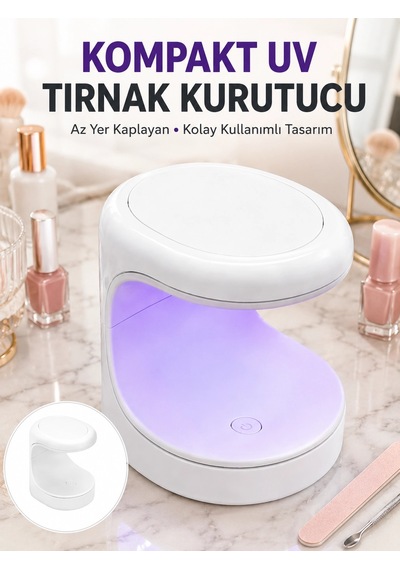 Mey İthalat Seyehat Tipi Mini Oje Kurutucu Ultraviole Mor Işık Protez Tırnak Kurutucu Yeni Nesil