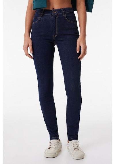 Lee Scarlett Skinny Fit Dar Kesim Yüksek Bel Çok Dar Paça Siyah Kadın Esnek Jean Denim Kot Pantolon L62602336 Siyah