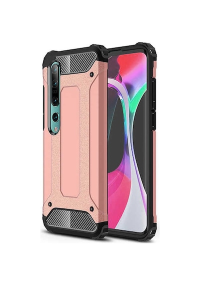Kilifone - Xiaomi Uyumlu Mi 10 - Kılıf Çift Katman Zırh Tank Crash Military Kapak - Rose Gold