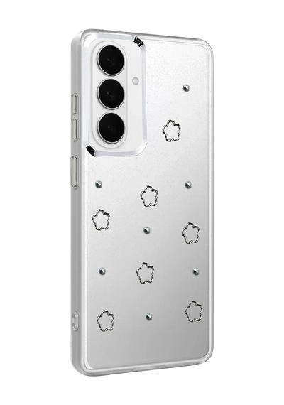 Galaxy Uyumlu Uyumlu S26 Fiyonk Desenli Kapak - Desen 2 Beyaz
