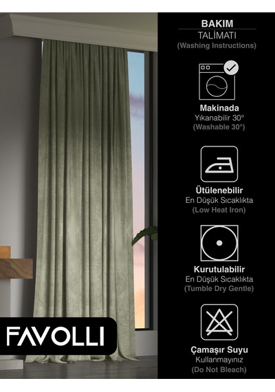 Kadife Dokulu Ada Çayı Ada Fon Perde Ekstrafor Büzgülü Dream Series Ada Çayı
