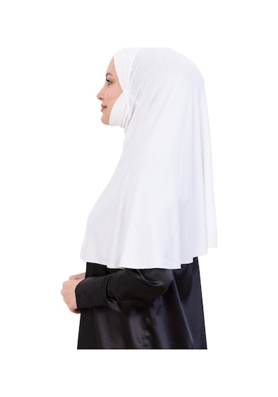 Modish Group Hazır Başörtüsü Pratik İslami Giyim Penye Peçeli Türban Namaz İçin Yumuşak Eşarp Krem