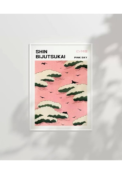 Çerçevesiz Poster Shin Bijutsukai Pembe Gökyüzü