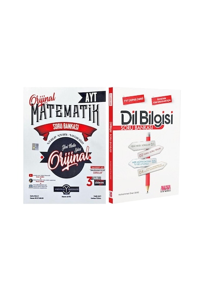 Orijinal Ayt Matematik Ve Akm Dil Bilgisi Soru Bankası Seti 2 Kitap