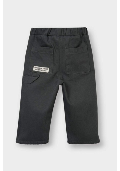 Defacto %100 Pamuk Etiket Baskılı Gabardin Pantolon Erkek Bebek F9993a525wngn563 Yeşil-gn563