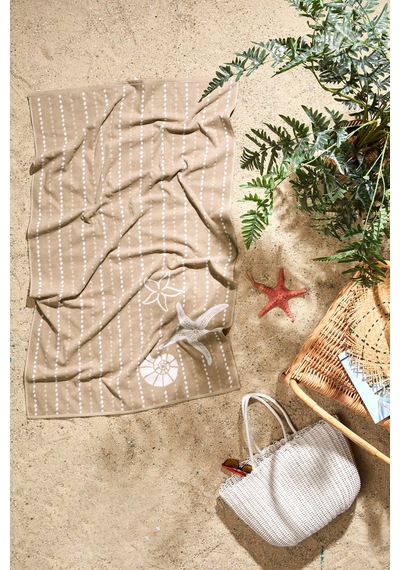 Özdilek Sun Beige Sand Plaj Havlusu 90x150 Cm Bej