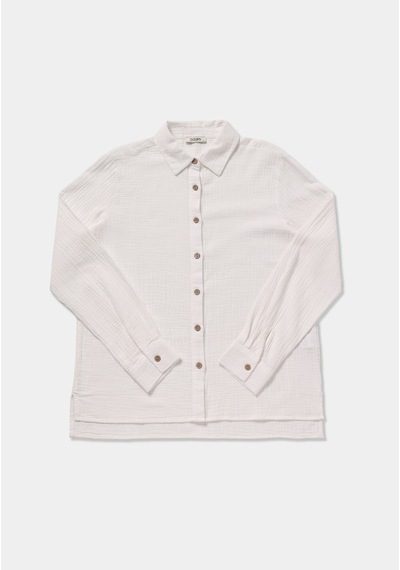 Colin's Colins Regular Fit Shirt Neck Düz Kadın Beyaz Kısa Kol Gömlek Cl1079416 Q1.v2 Wht
