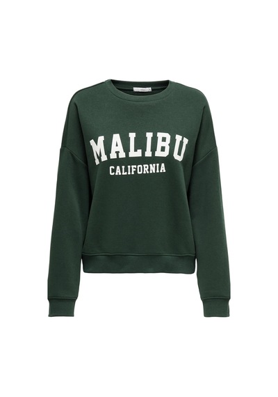 Only Onlsweat Lıfe L/s Crew O.sıze State Noos Zümrüt Kadın Sweatshirt 15254183 Zümrüt