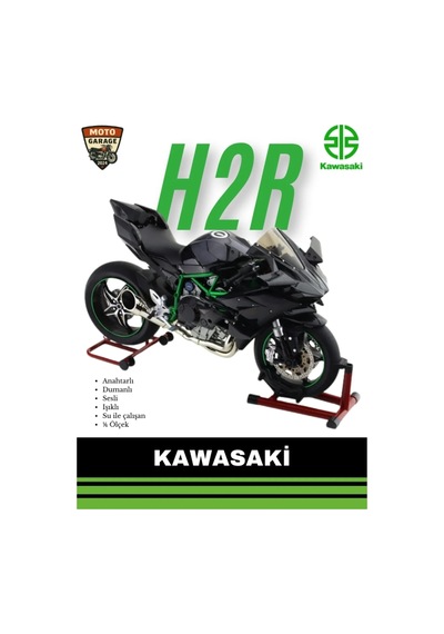 Kawasaki Ninja H2r Maket - 1:6 Işıklı Sesli Dumanlı