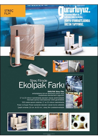 Palet Streç Film 17Mc 50Cm 300Mt 1 Koli 6 Adet
