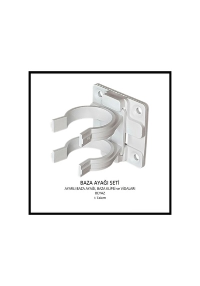 Baza Ayağı Seti, 10 Cm, Beyaz Beyaz