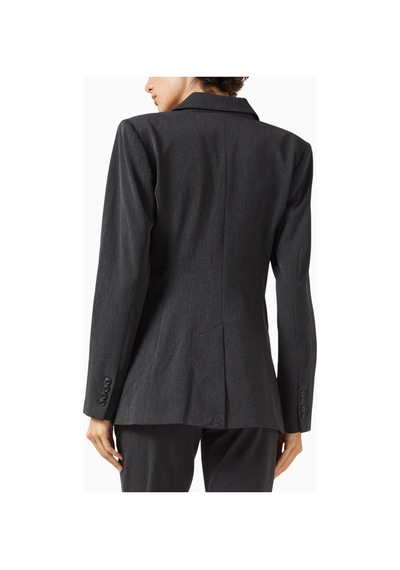 Good American Sculpted Blazer, Kadın Zarif Bel Kesimli - Modern Şık Ceket Koyu Gri