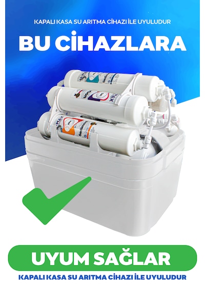 H-max Inline Kapalı Kasa Su Arıtma Cihazı Ilk 3 Filtre Seti 020