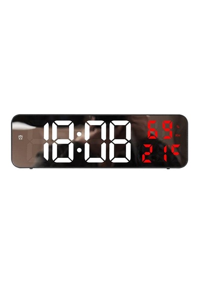 Nem Ölçer Dereceli Led Duvar Ve Masa Alarm Saati Kırmızı 120x60