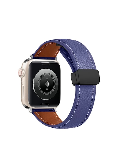 Newface Apple Uyumlu Watch 42mm Kr414 Daks Deri Kordon - Lacivert - Özel Seri 8683140582388