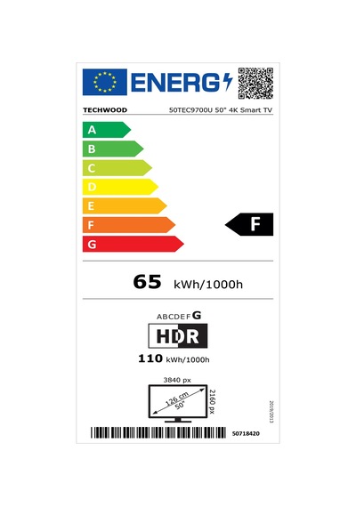 Techwood 50TEC9700U 50" 4K Ultra HD Smart LED TV