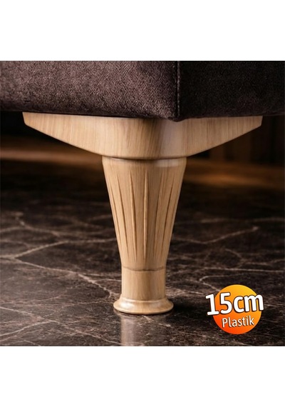 Aytuğ 15 Cm 1 Adet Söğüt Renk Plastik Ayarlanabilir Mobilya Kanepe Baza Ünite Ayağı Mobilya Ayak 6395751