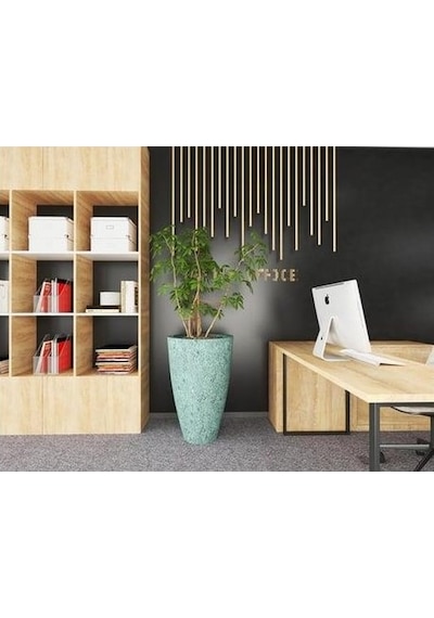 Nuano Consept Frezya Serisi Uzun Saksı Koyu Gri 40x70