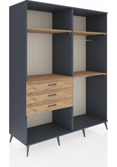 Kronos Gardrop 4 Raflı 3 Çekmeceli 2 Askılı 176x59x221 Antrasit-çam Çam Kronos Gardrop 4 Raflı 3 Çekmeceli 2 Askılı 176x59x221 Antrasit-çam Çam