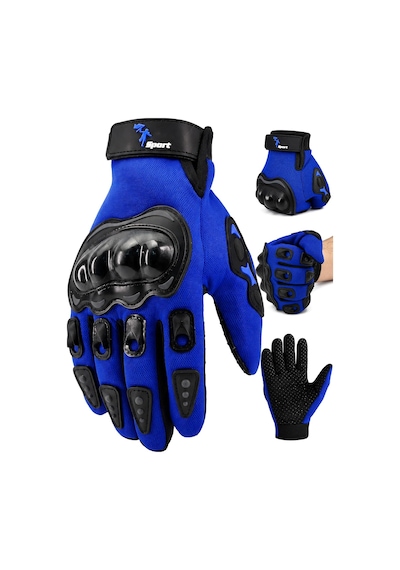 Xmlbayiciniz Tr M Beden Korumalı Motosiklet Eldiveni Unisex Bisiklet Motorcu Eldiveni Mavi 114 Genel