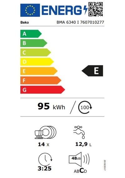 Beko BMA 6340 I 6 Programlı 14 Kişilik Tezgah Altı Ankastre Bulaşık Makinesi