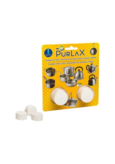 Purlax A003-2 Çaydanlık, Tava, Tencere, Su Isıtıcısı Ve Evye Temizlik Tableti, 10 Gr, 2 Tablet