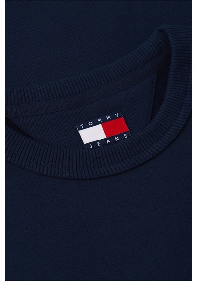 Tommy Hilfiger Tjm Reg Badge Crew Htr Erkek Mavi Sweatshirt - Dm0dm21921