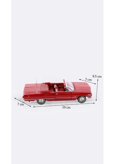 Welly 1:24 Ölçekli Lisanslı Orjinal 1963 Chevrolet Impala Kapıları Açılabilir Model Oyuncak Araba