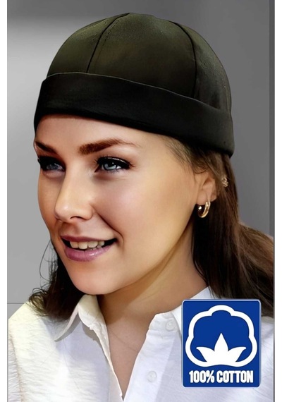 Unisex %100 Pamuklu Docker Şapka Siyah