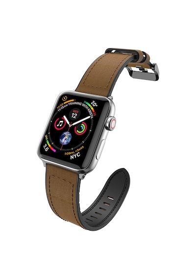 Watch 40mm Uyumlu Deri Kordon Raptic Hybrid Leather Serisi Kahverengi