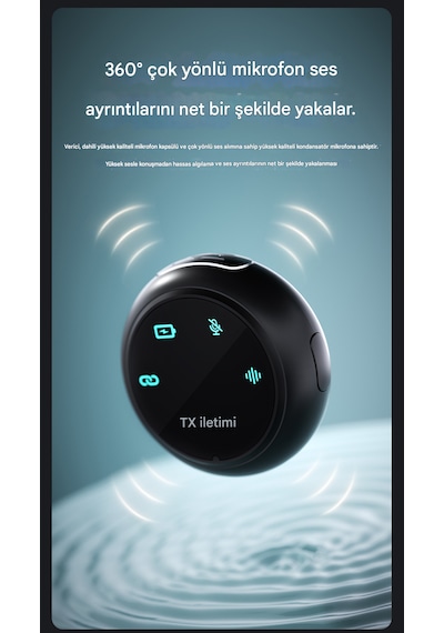 Kablosuz Profesyonel İkili Yayın Yaka Mikrofonu Şarj Kutulu, Mıknatıslı, Type-c & Lightning Çıkışlı, Uzun Pil Ömürlü