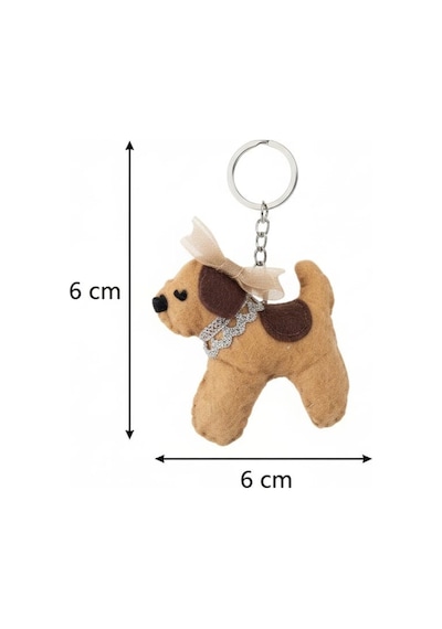 1 Adet El Yapımı Keçeden Küçük Köpekçik Anahtarlık