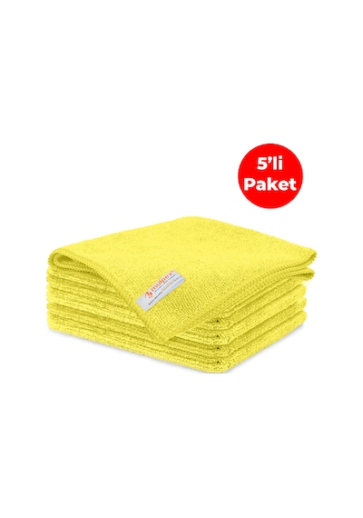 Mulpex Mikrofiber Genel Temizlik Bezi Sarı 40X40 cm. - 5 Adet