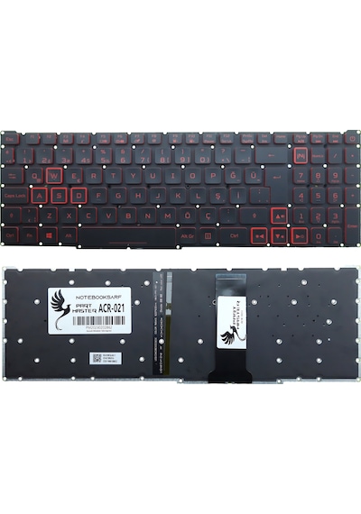 Acer Uyumlu Nitro 5 An515-55-533f Notebook Klavye Işıklı