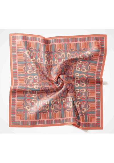 Silk Home Dört Mevsim Antik Motif Viskon Velora Eşarp 6420 Yavruağzı