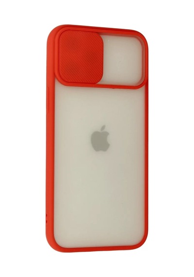 Newface Apple Apple iPhone Uyumlu  12 Pro Max Kılıf Palm Buzlu Kamera Sürgülü Silikon - Kırmızı