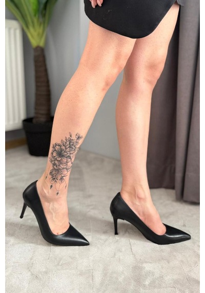 Preshley Kadın Adel Siyah Cilt İnce Topuklu Stiletto Siyah